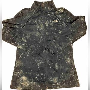 The North Face Womens Jacket Medium Navy Galaxy Print Full Zip Pockets
